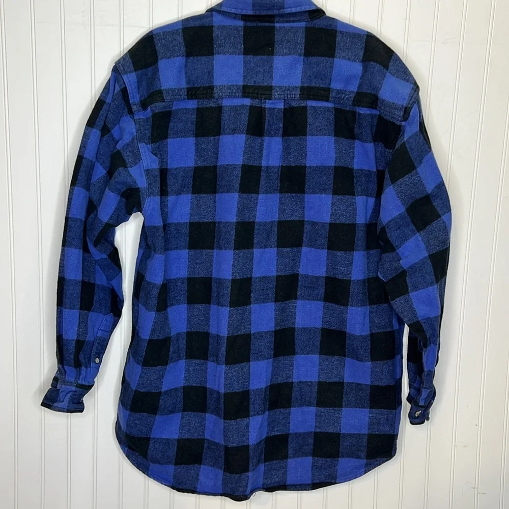 - Field & Stream Heavyweight Blue Plaid Flannel Shirt Size 2XL - Picture 5 of 8